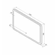 Зеркало COMFORTY Лотос-120 (1200х700х40) подвесное,LED-подсветка, бесконтактный сенсор 00-00013494