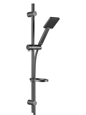 Душевой комплект Swedbe Hermes 5109B ручной душ, шланг, штанга, кронштейн, мыльница, черный матовый