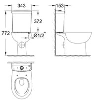 ����� Grohe Bau Ceramic 39436000  � ���������� ��� ������ �����, �������� ��������� �����