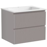 Тумба под раковину SANCOS Snob R (590x445x500) подвесная, два ящика, Doha Soft  SNR60SM