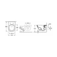 Унитаз подвесной Villeroy & Boch Subway 2.0 4609R0R1 (410х580х335) покрытие CeramicPlus