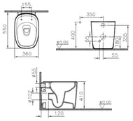 ������ ���������� Vitra Plural ��� �������, ����������������� ��������, ������ 7815B483-0075