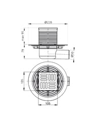 ������� ���� Alcaplast APV1321 (105x105/50) ���.��������, ������� ����.�����, ��������. �����������