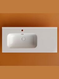 Раковина накладная Ceramicanova Element 1010х465х170 чаша слева,1 отв. под смеситель,белый CN7003L