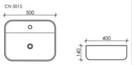 �������� ��������� Ceramicanova Element 500�400�140 �������������, ���. ��� ���������, ����� CN5015