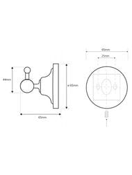 Крючок одинарный Bemeta Retro настенный, латунь, цвет: золото+хром 144206018