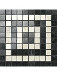Мозаика Atlas Concorde Marvel Noir/Cremo Angolo Mosaico (185х185) черная+белая, ADRI (шт.)