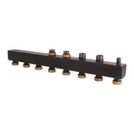 Коллектор распределительный ROMMER 4(5) отопительных контура 1.1/2", сталь