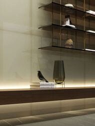 Керамогранитная плитка ITALON Metropolis Glass Sand Lux (800х1600х9) бежевая , 610015000630 (кв.м.) — изображение 5