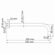 Кронштейн для душа WasserKRAFT A097 никель
