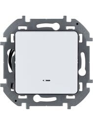 Выключатель LEGRAND INSPIRIA  одноклавишный с подсветкой 10 AX 250 В белый 673610