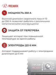 РЕСАНТА Сварочный аппарат инверторный САИ 250К (компакт) — изображение 4