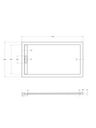 Душевой поддон CEZARES (1400х800х30) искусственный мрамор, прямоугольный TRAY-AS-AH-140/80-30-W