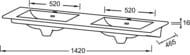 ��������-���������� Jacob Delafon Sherwood EXBT112-00 140 �� �������, �������, ���. ��� ����., �����