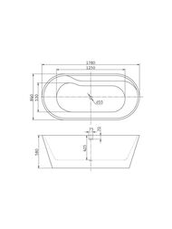 Ванна акриловая BelBagno BB14 (1780х840х580) свободностоящая