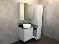 Шкаф-колонна COMFORTY Сорренто-40 (400х1900х385) напольный, светло-серый 00-00000818