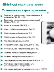 Насос циркуляционный SHINHOO MEGA+ 32-12 1x230V 71121012