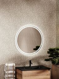 Зеркало SANCOS Bella (D700) с LED подсветкой, сенсорный выключатель, пластиковый короб  BE700