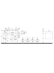 ����� ��� �������� Duravit L-Cube (720�550�481) ���������, 2 �����, ����: ���� ������� LC630609191