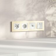 Рамка на 4 поста Werkel Slab (шампань софт) W0042911