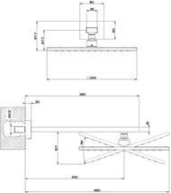 ������� ��� Gessi Rettangolo 15185.031 � ��������� �����������, 300�300 ��, ����