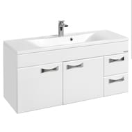 Уценка!Тумба под раковину AQUATON Диор 120 1A110601DR010 1187x540x444 подвесная, 2 ящика, 2 дверцы, белый глянец