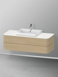 Тумба под раковину Duravit Happy D.2 Plus 1300х408х550 2 ящика, дуб средиземн. HP496207171 — изображение 2