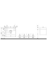 Тумба под умывальник Duravit Ketho.2 440x510x420 подвес., 1 отделен., белый глянц. K25061022220000 — изображение 2