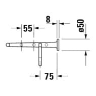 ������������������-������� DURAVIT Starck T 610 ��, ����: ����������� ������ 0099443400