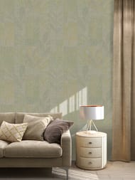 Обои виниловые на флизелине Zambaiti Trussardi VII (0,70х10,05) листья, темно-зеленые 18920 (рул)