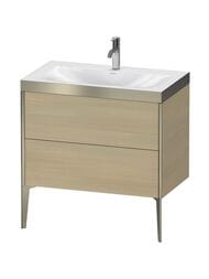 Тумба с умывальником Duravit XViu 800х610х480 2 ящика,дуб средиземноморский/шампань XV4710OB171P — миниатюра 1