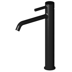 Смеситель для раковины Zucchetti Pan ZP6218.N6 высокий, с донным клапаном, черный soft touch