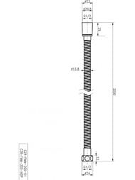 Шланг душевой CEZARES CZR-FMM-200-NOP металлизированный, черный матовый, 200см