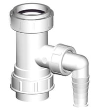 Переходник Alcaplast A300 1 1/4" пластик, с отводом для стиральной машины