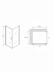 ������� ������ ABBER Sonnenstrand AG04080B-S80B (800�800�1950) ������ 6�� ����������/������
