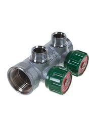 Коллектор регулируемый FAR 1"ВН на 2 отвода 1/2"EU, с вставкой под плоское уплотнение, FK 3821 112UN — изображение 5