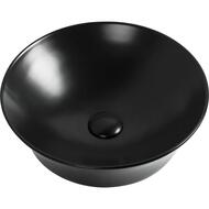 Раковина накладная Aquanet Smart-1-MB 420х125 круглая, без перелива и отв. под смес., черный 273686