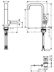 ��������� Axor Citterio 39034000 ��� �����������, ������ ������, ������� ����� 160 ��, ����