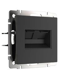 Розетка Werkel двойная Ethernet RJ-45 (черный матовый) W1182208