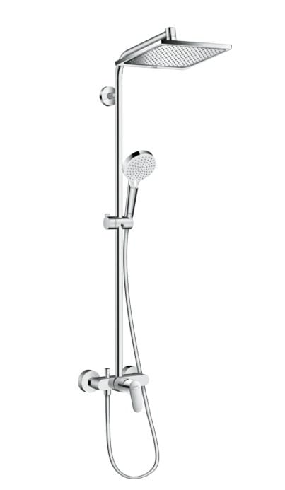 Душевая система Hansgrohe Crometta E 240 Showerpipe со смесителем д/душа, верхний и руч.душ 27284000 | Афоня.рф, цена 28 019 руб.