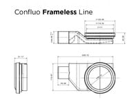 Душевой лоток BETTOSERB Drain Frameless Line 850мм с решеткой, комб.затвор 13701233