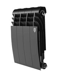 Радиатор биметаллический 4 секции ROYAL THERMO BiLiner B ВШГ 430х350х87, 536Вт, черный, НС-1682257
