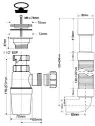 ����� ���������� McAlpine (1 1/2"�32��) ������, ������, ����� 300-500�� ��� 90� 40/50�� MRSK9