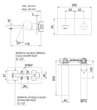 Смеситель для раковины Remer Edge EG515CFP, черный брашированный хром — миниатюра 2