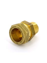 Соединитель для медной трубы, 22х1/2"Н обжим, латунь — миниатюра 1