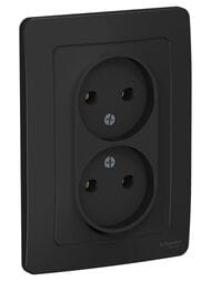 Розетка Systeme Electric BLANCA скрыт.уст. двойная без заземл. без шторок 16А 250В антр. BLNRS000026