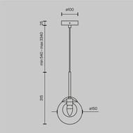 Подвесной светильник Maytoni Basic form (Базис форм) MOD521PL-01G1, 20Вт, IP20, G9, золото — изображение 4