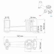 Смеситель встраиваемый WasserKRAFT Aller 10638 с гигиеническим душем, хром
