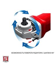 Углошлифовальная машина ЗУБР УШМ-230-2405 П, 2400 Вт, 6600 об/мин, 230 мм, суперфланец — изображение 5