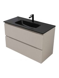 Тумба для раковины Aquanet Джейн 90 (900х455х637) подвесная, 2 ящика, цвет: бежевый 343978